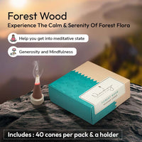 Nirmalaya Natural Forest Wood Incense Cones 40 Units