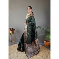 Nidhi Green Silk Handwork Saree