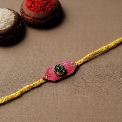 Handmade Meenakari Braided Rakhi