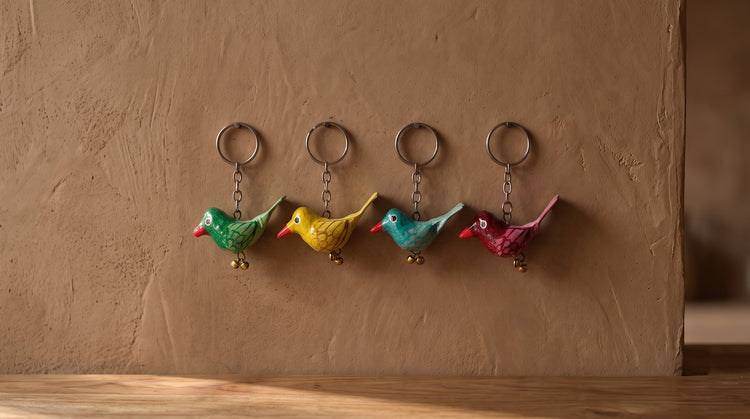 Handcrafted Paper Mache Birds Home Decor Items by Trilok Thakur