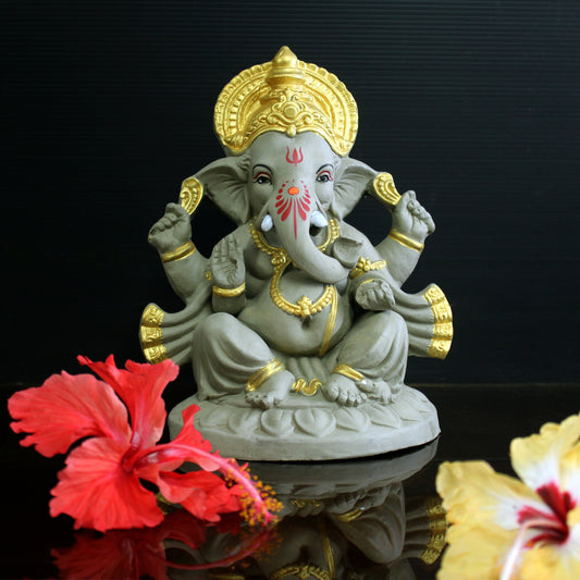 Handcrafted Eco Friendly Water Dissolvable Lord Ganesha Idol