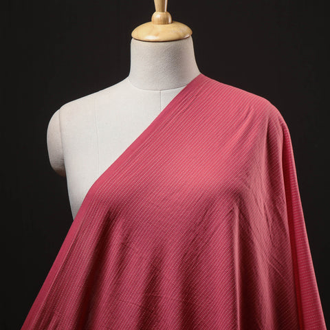 Raspberry pink - prewashed running stitch cotton fabric
