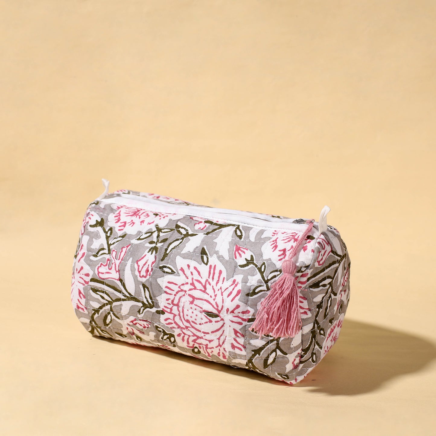 Handmade Cotton Fabric Quilted Utility Pouch