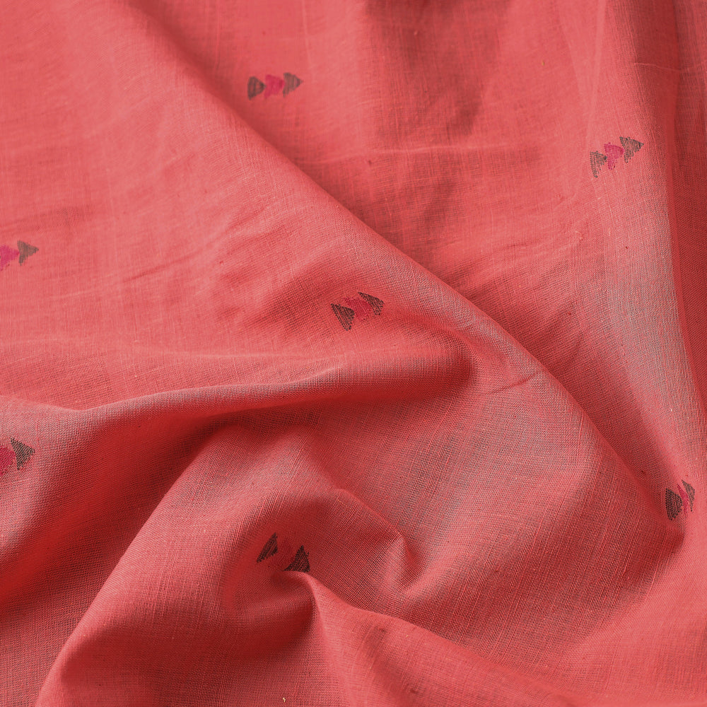 Pink - Srikakulam Jamdani Thread Buti Pure Handloom Cotton Fabric