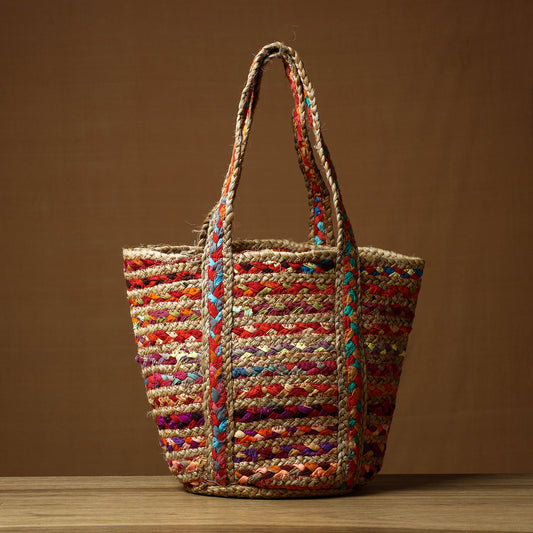 Multicolor - Handcrafted Multipurpose Jute Shoulder Bag
