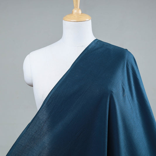 Blue - Prewashed Plain Dyed Cotton Fabric