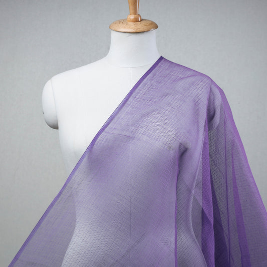 Purple - Lavender - Kota Doria Weaving Plain Cotton Fabric