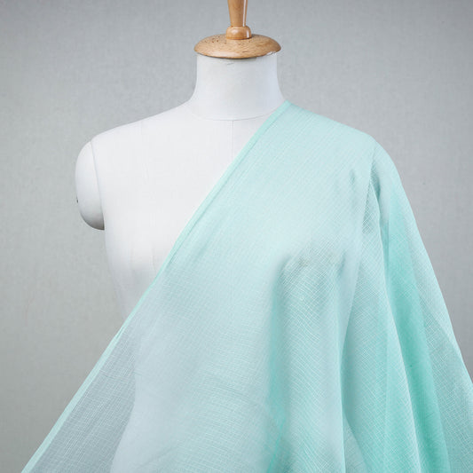Light Green - Kota Doria Weaving Plain Cotton Fabric