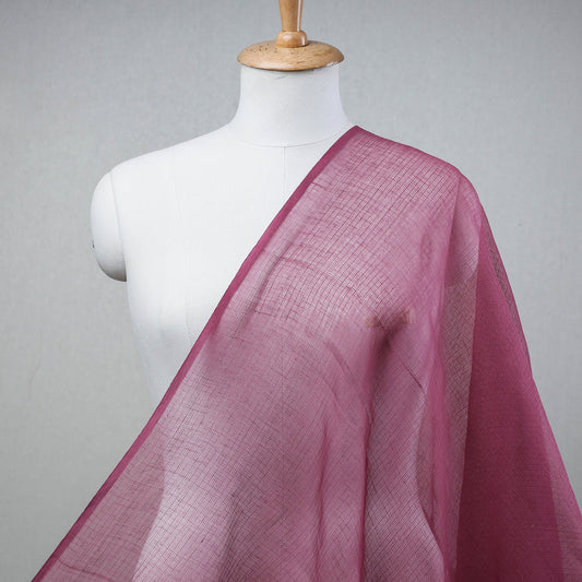 Purple - Kota Doria Weaving Plain Cotton Fabric
