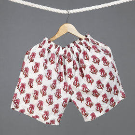  Sanganeri Block Printed Cotton Unisex Boxer/Shorts 