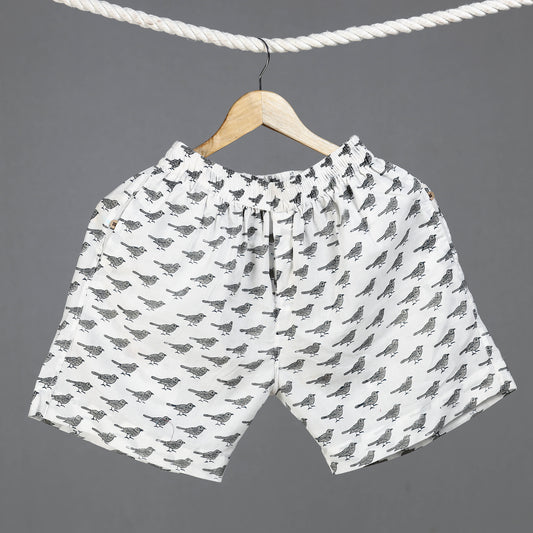 Sanganeri Block Printed Cotton Unisex Boxer/Shorts