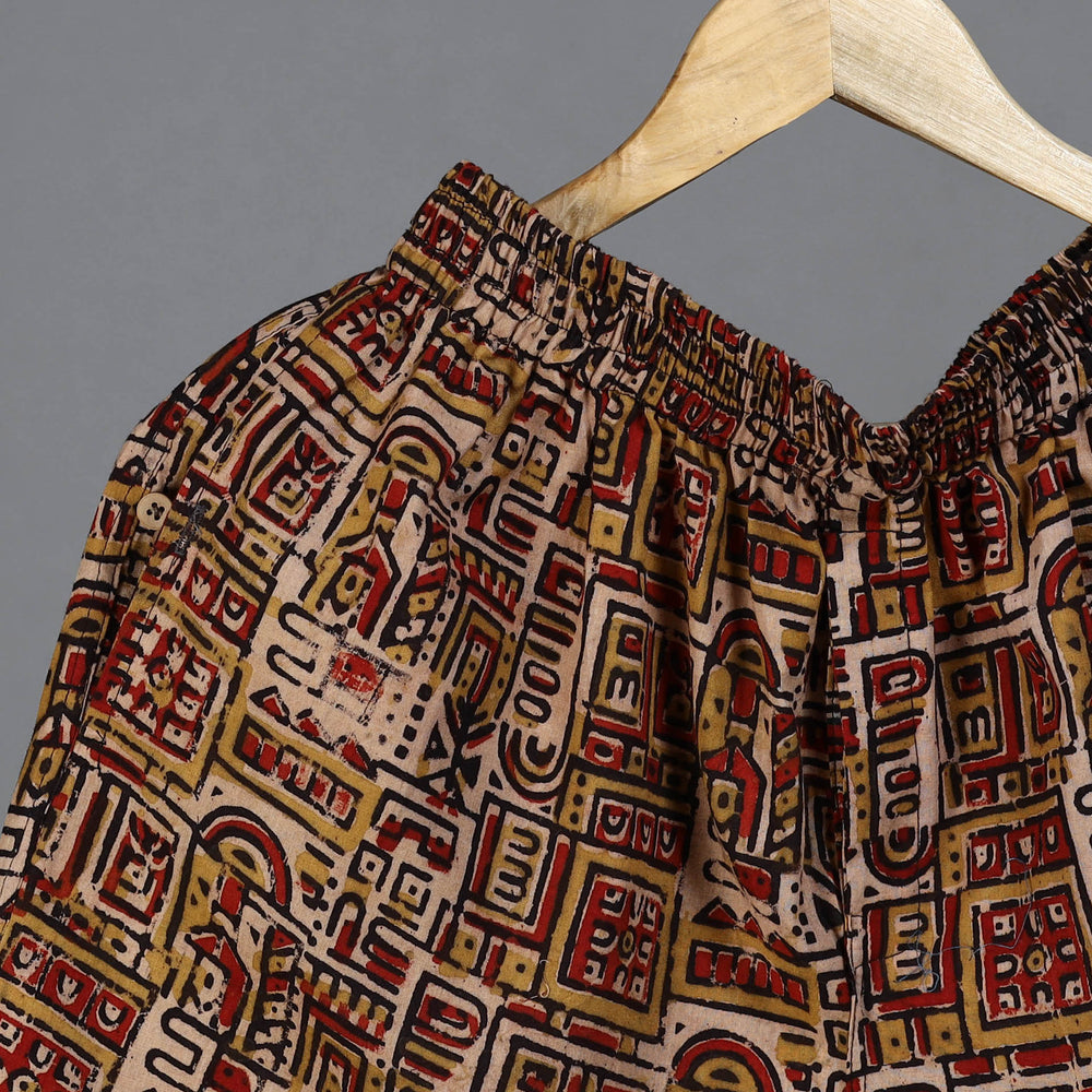 Brown - Ajrakh Block Printed Cotton Unisex Boxer/Shorts