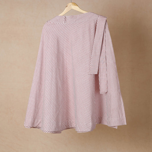 Pink - Plain Handloom Jhiri Cotton Wrap Around Skirt