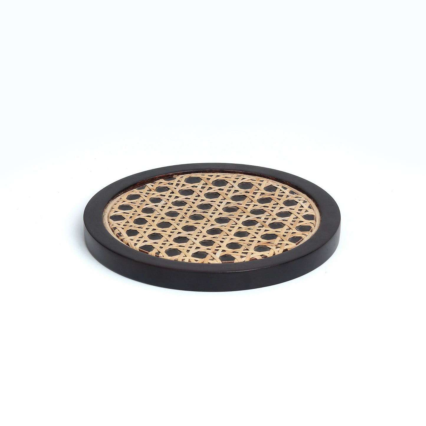 Rosemary Walnut Disc Wicker Trivet