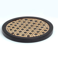 Rosemary Walnut Disc Wicker Trivet