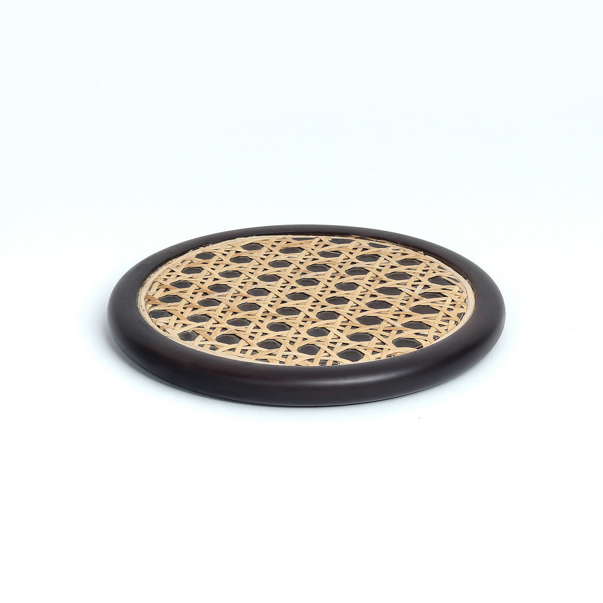 Rosemary Walnut Oval Wicker Trivet