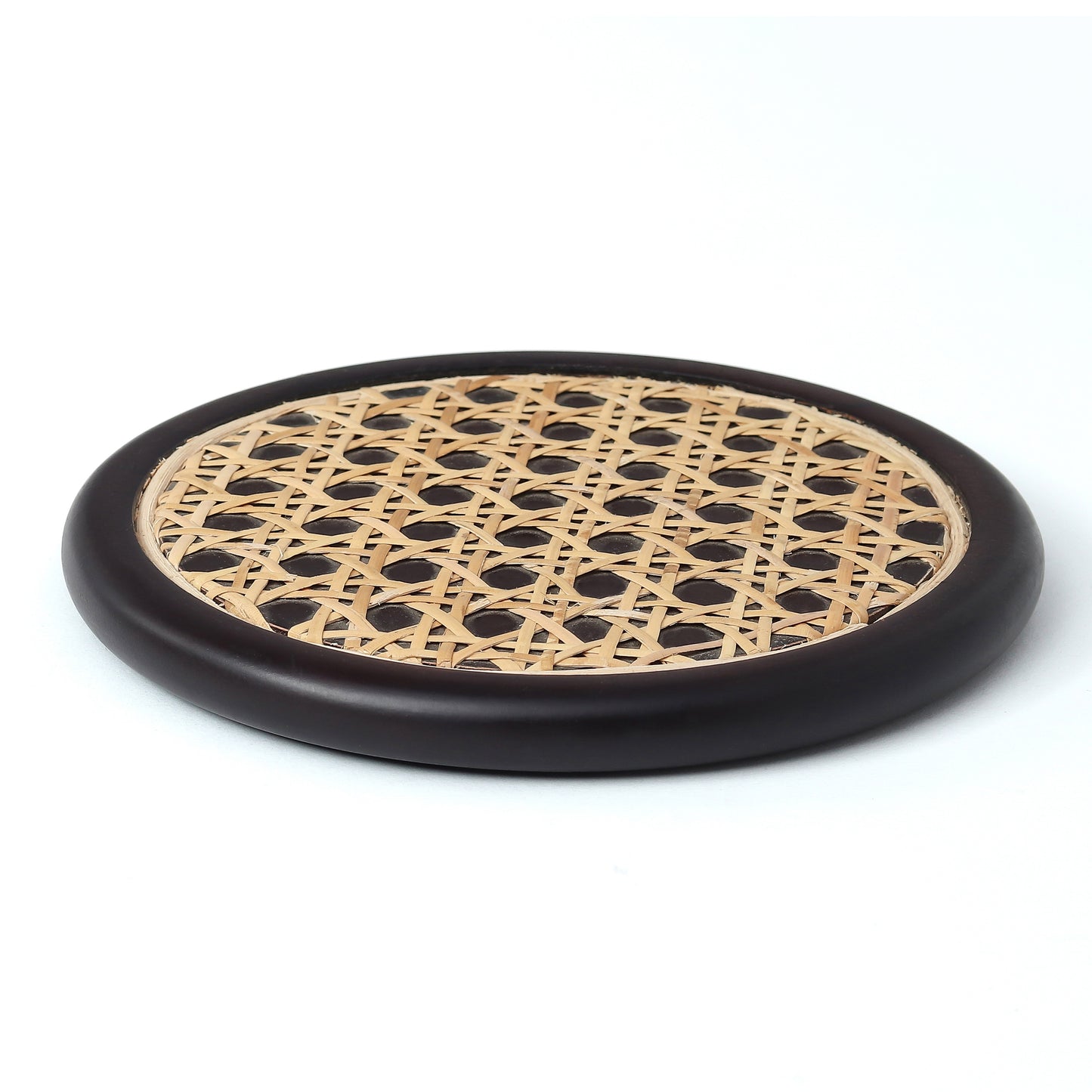 Rosemary Walnut Oval Wicker Trivet