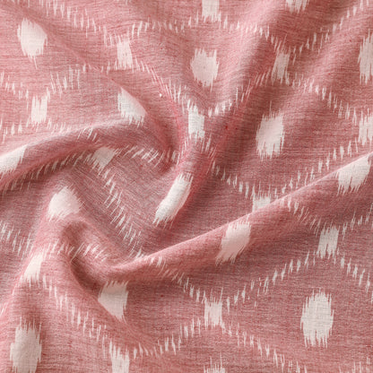 Pink - Maniabandha Ikat Weave Handloom Cotton Fabric