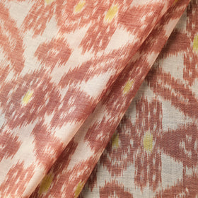 Peach - Maniabandha Ikat Weave Handloom Cotton Fabric