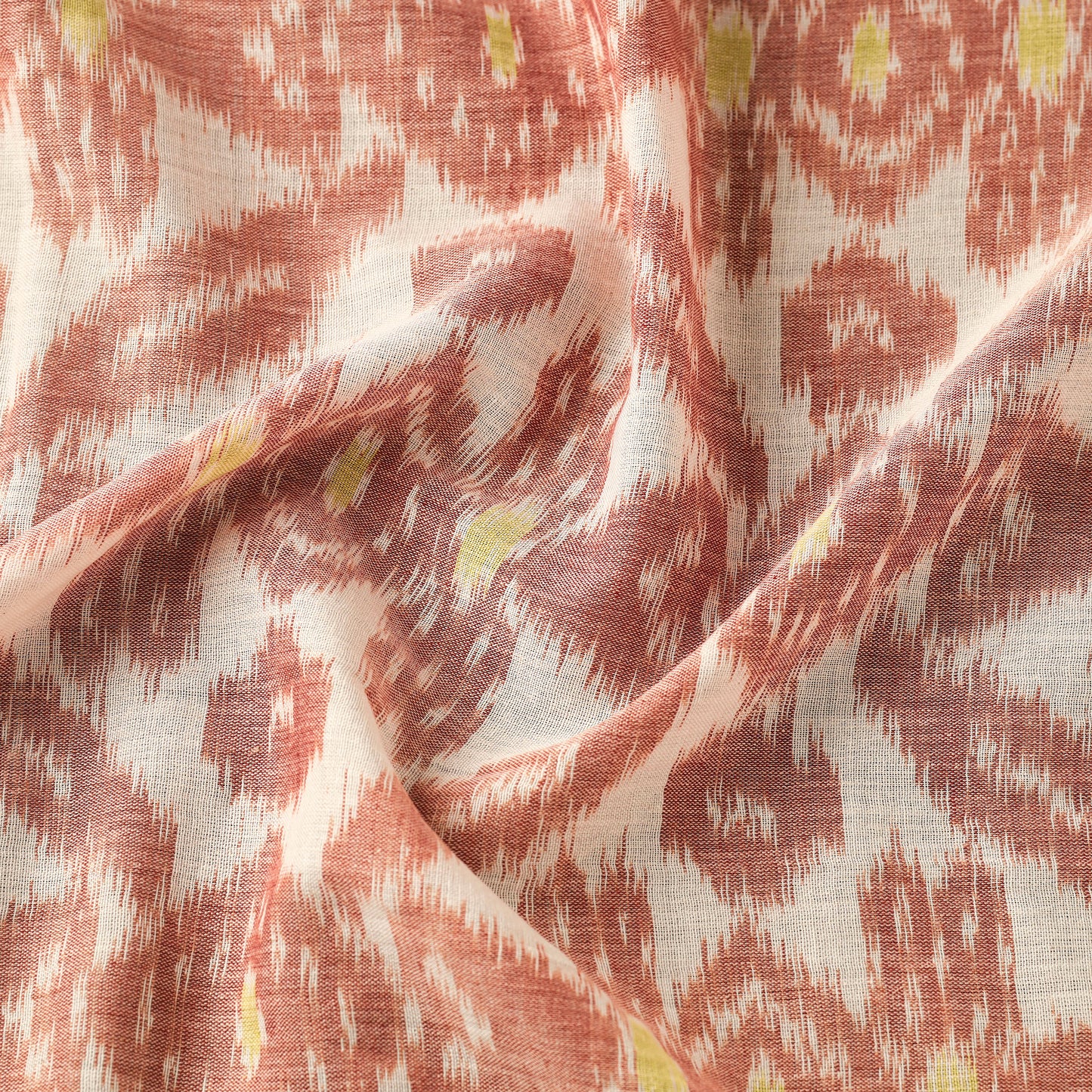 Peach - Maniabandha Ikat Weave Handloom Cotton Fabric