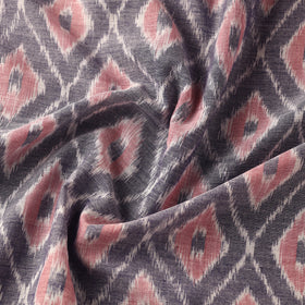 Grey - Maniabandha Ikat Weave Handloom Cotton Fabric