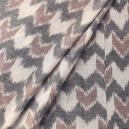 Grey - Maniabandha Ikat Weave Handloom Cotton Fabric