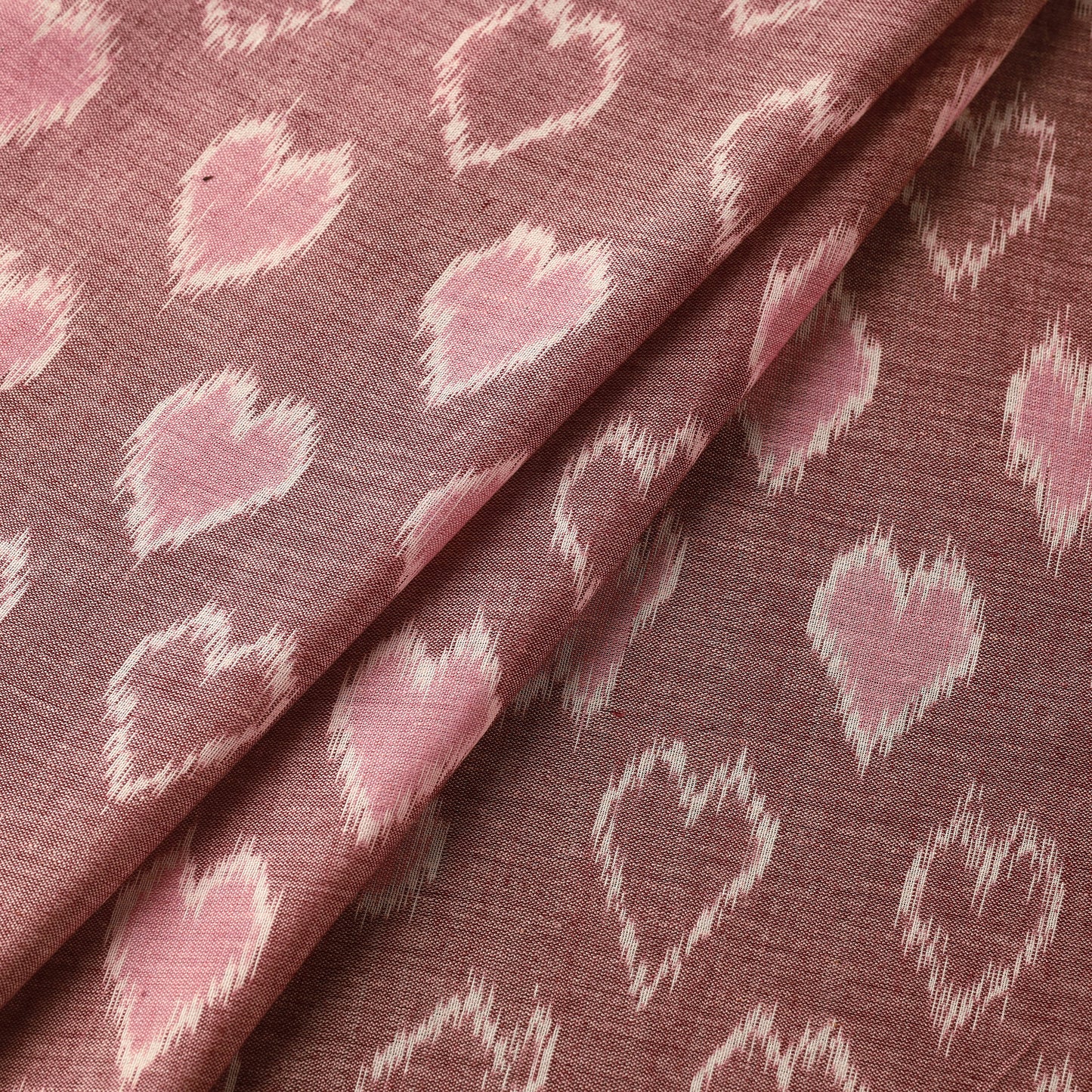 Pink - Maniabandha Ikat Weave Handloom Cotton Fabric
