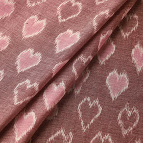 Pink - Maniabandha Ikat Weave Handloom Cotton Fabric