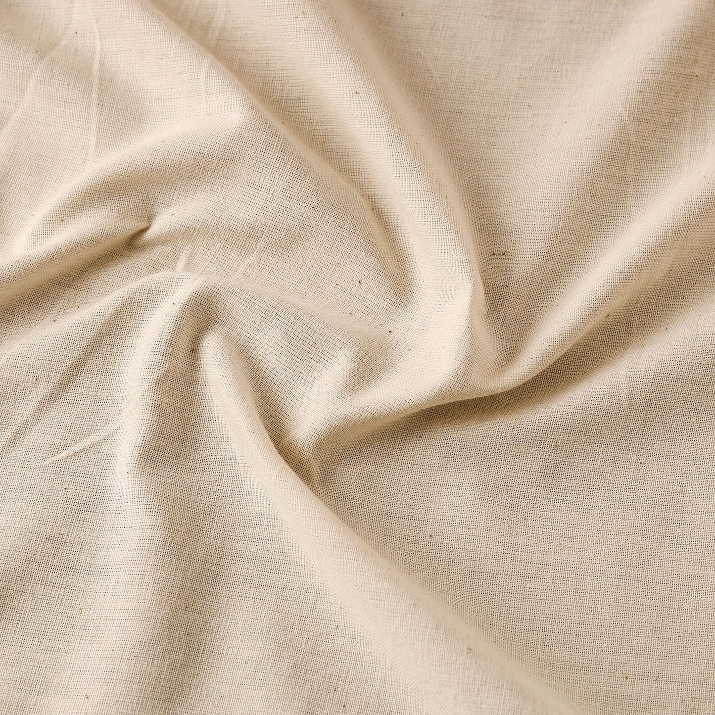 Beige Jhiri Pure Handloom Cotton Fabric