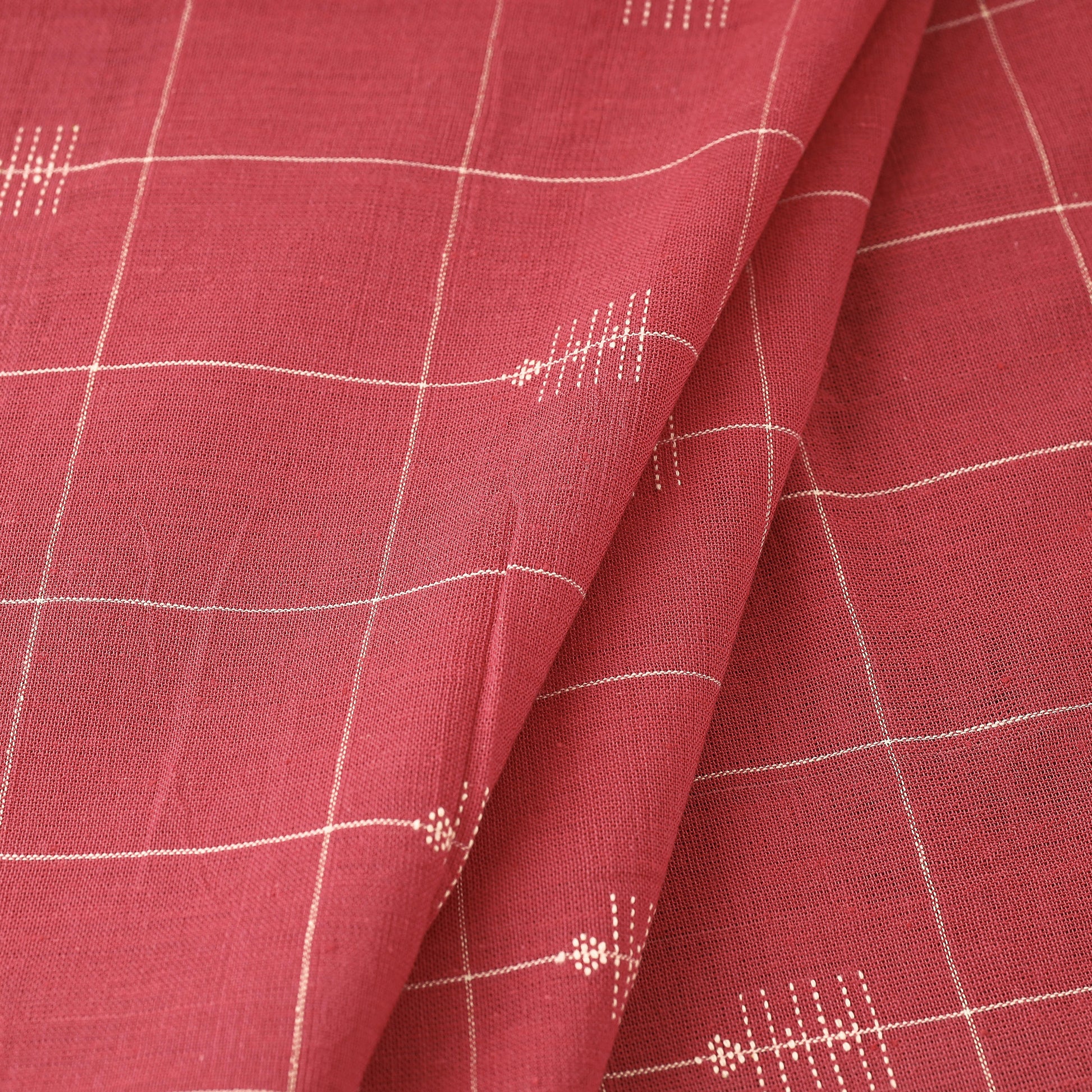 Organic Kala Cotton Pure Handloom Checks Fabric