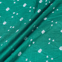 Teal Green - Kutch Tie & Dye Mul Cotton Bandhani Fabric 07