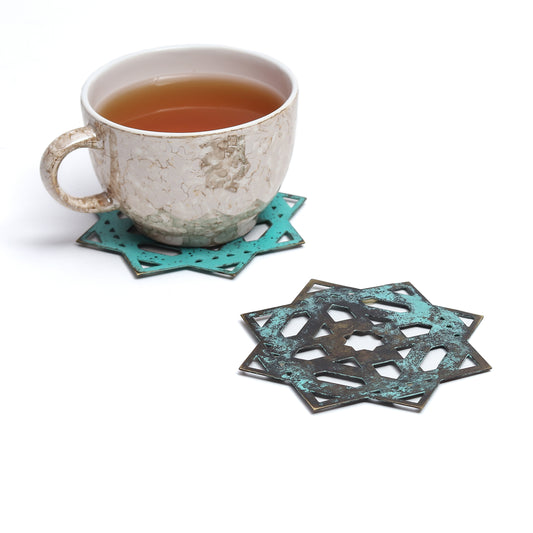 Mantra Coasters Turquoise - Set Of 2