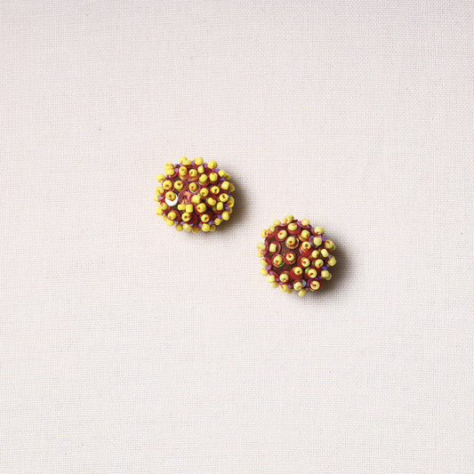 Hand Embroidered Sequin & Beadwork Buttons (Set of 2)