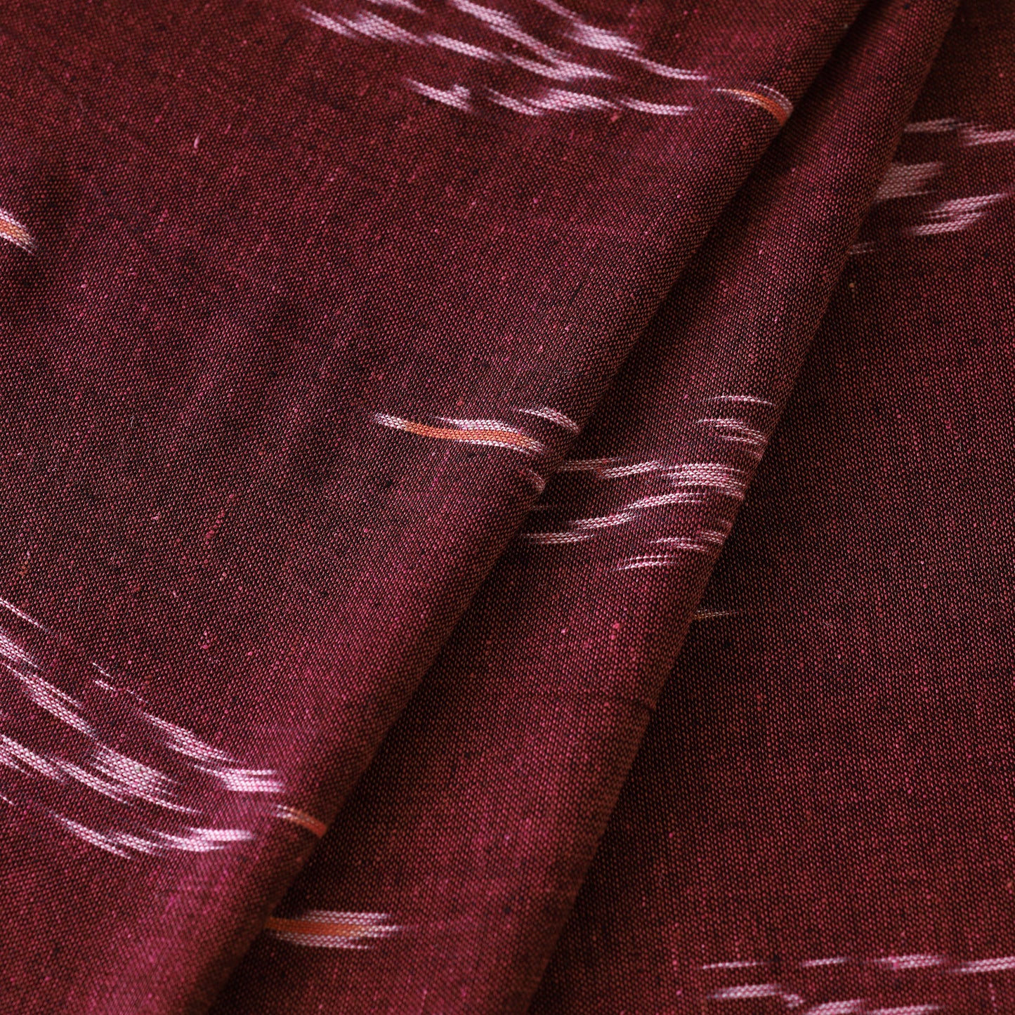 Maroon - Amaranth Shade Cotton Pochampally Ikat Fabric