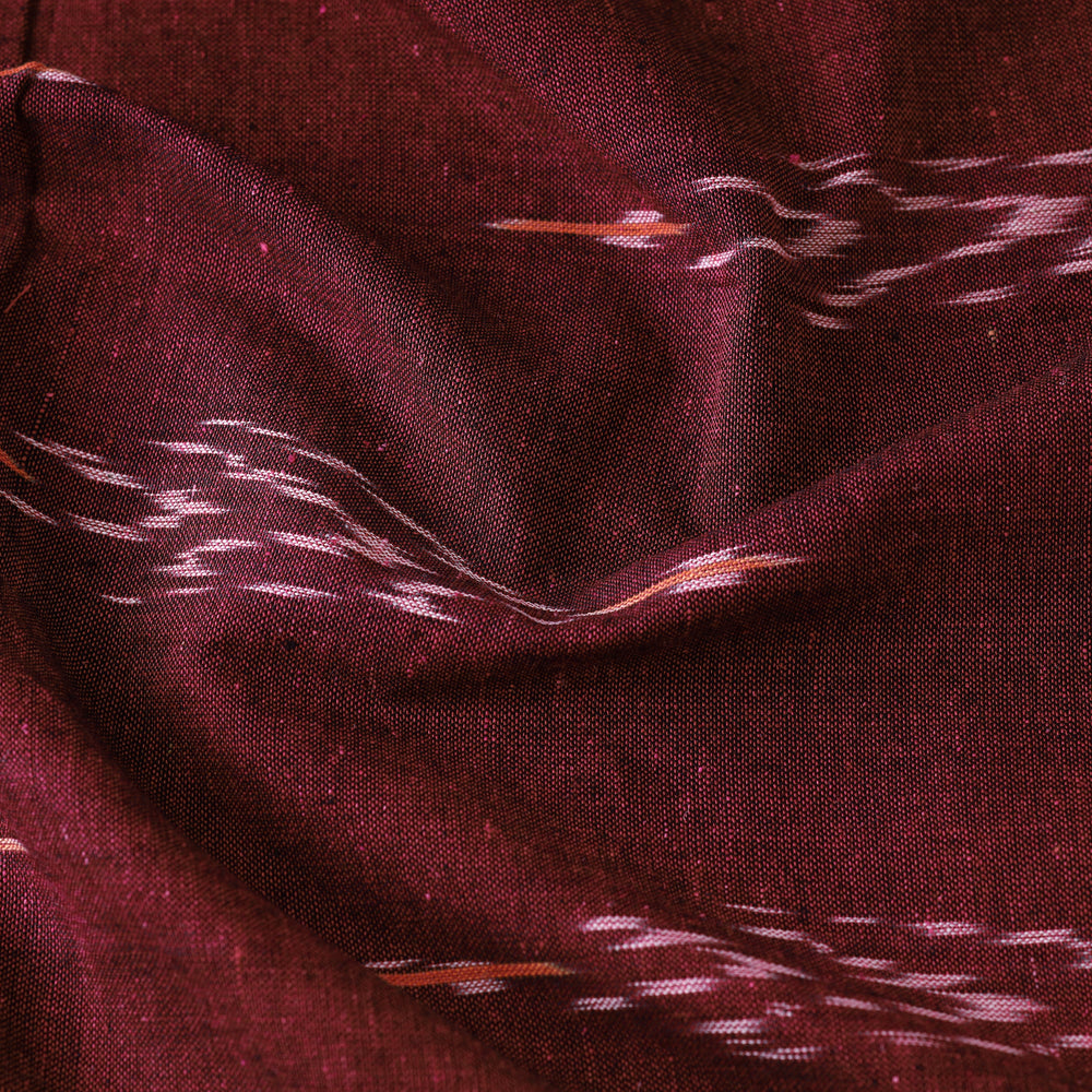 Maroon - Amaranth Shade Cotton Pochampally Ikat Fabric