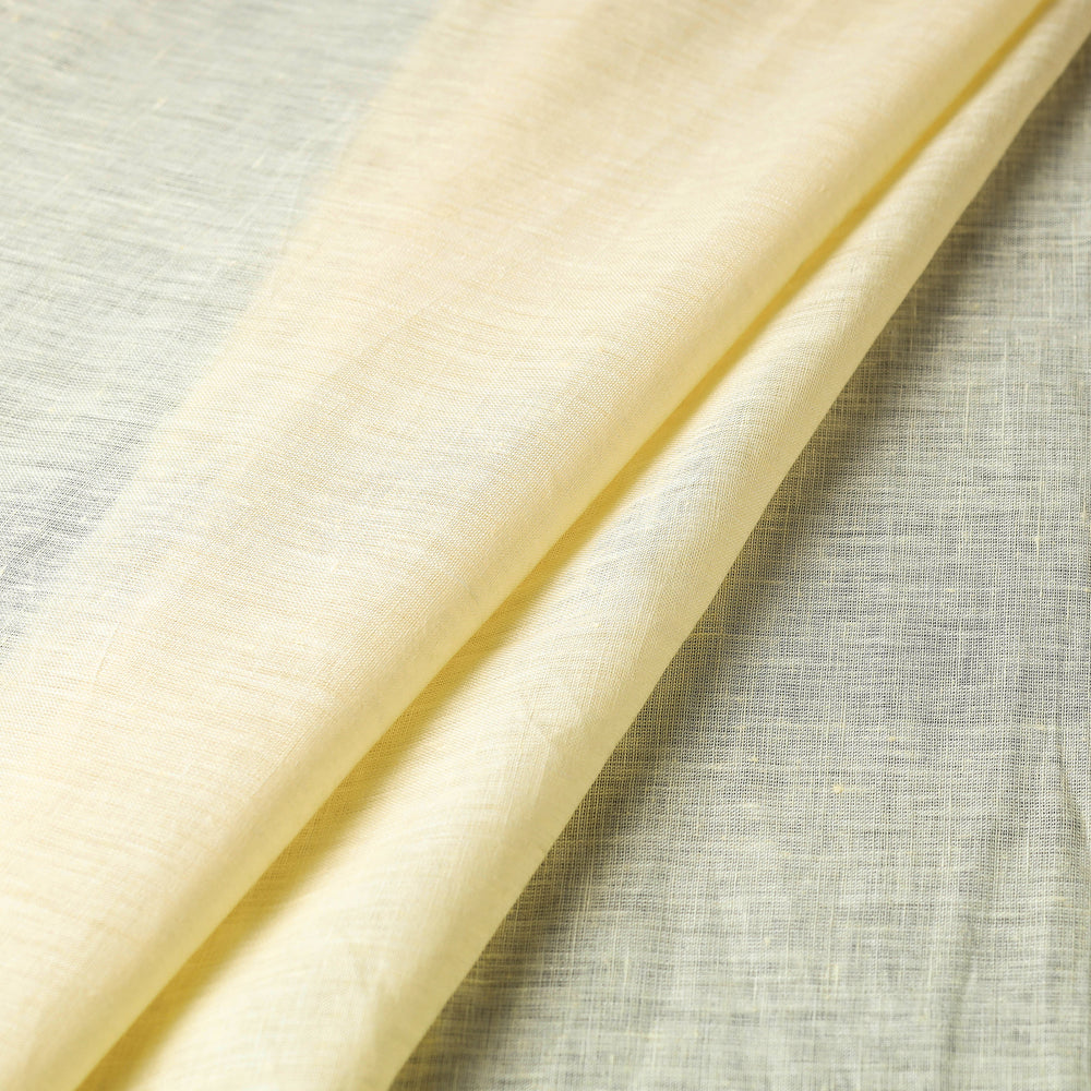 Yellow Bhagalpuri Handloom Pure Linen Fabric