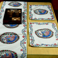 Madhubani Handpainted Chanderi Table Mats