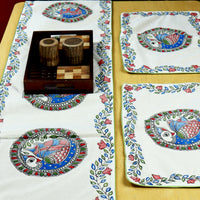 Madhubani Handpainted Chanderi Table Mats