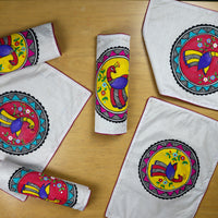 Madhubani Handpainted Chanderi Table Mats