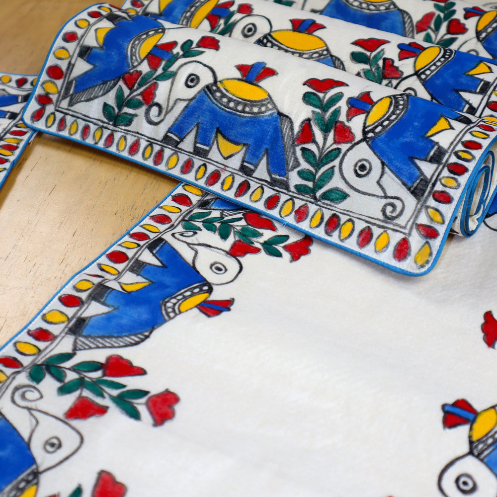 Madhubani Handpainted Chanderi Table Mats