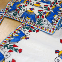 Madhubani Handpainted Chanderi Table Mats