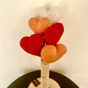 Handcrafted Crochet Family of Hearts