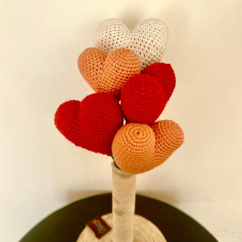 Handcrafted Crochet Family of Hearts