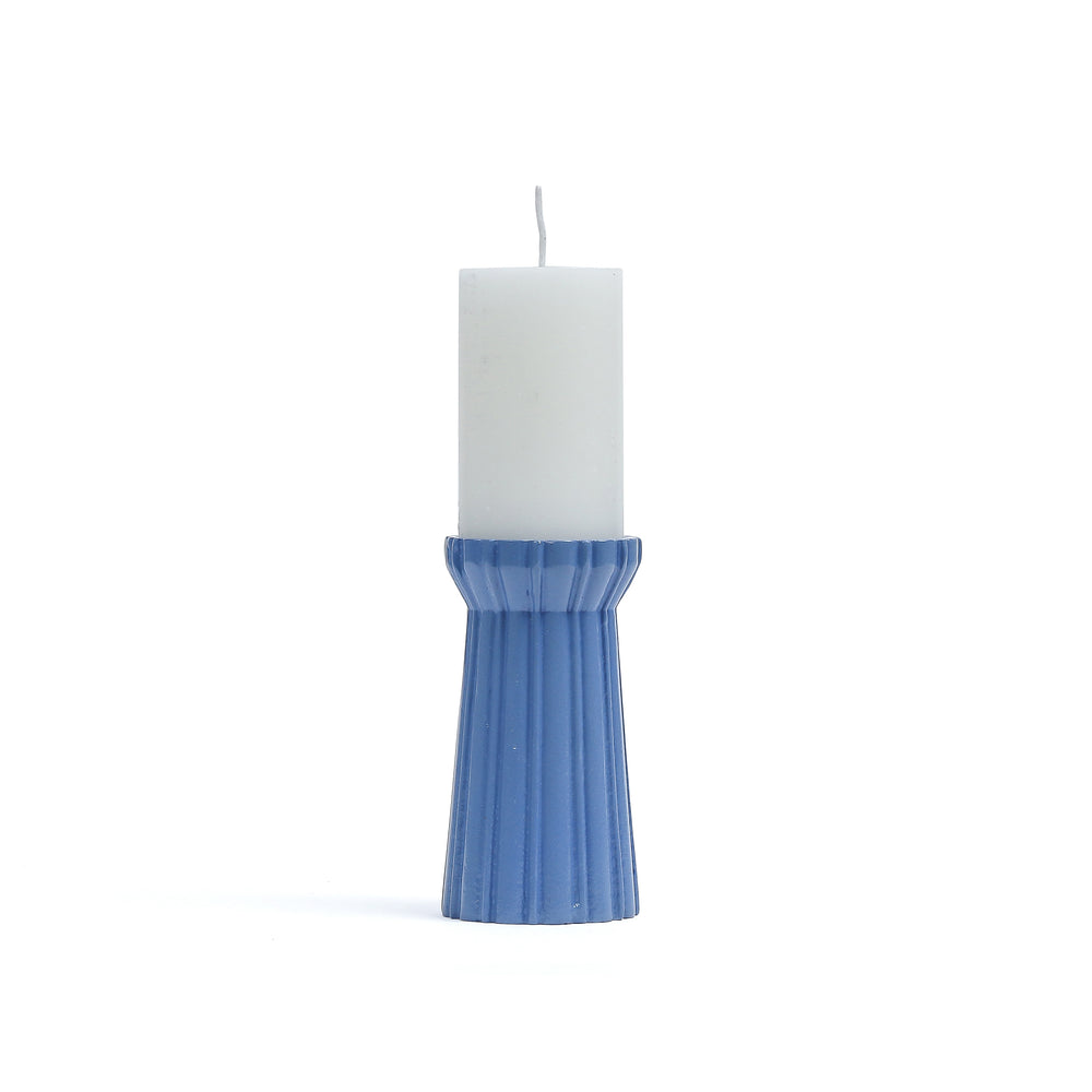 Qutub  Azure Blue Candle Stand - Set Of 4