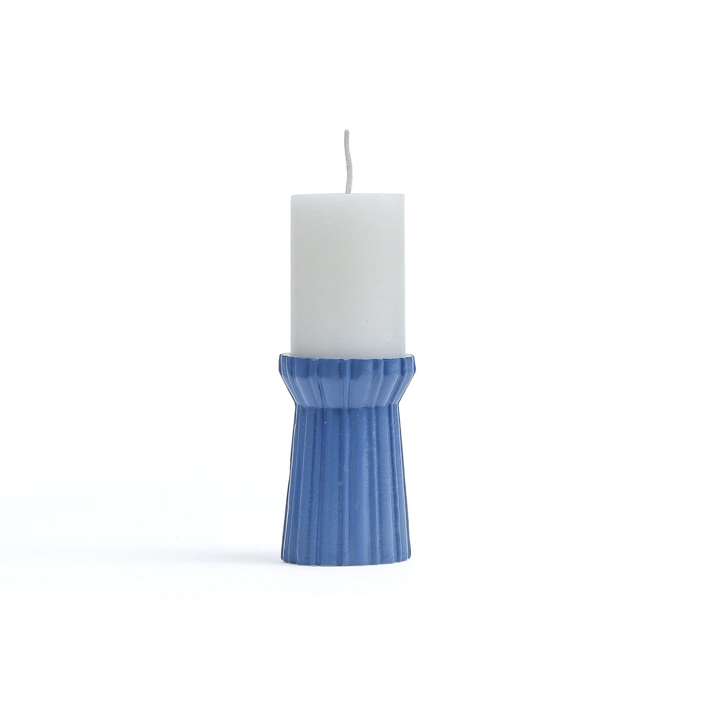 Qutub  Azure Blue Candle Stand - Set Of 4