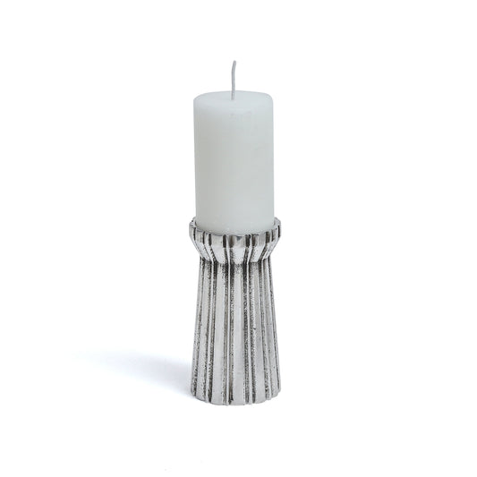 Qutub Silver Candle Stand - M