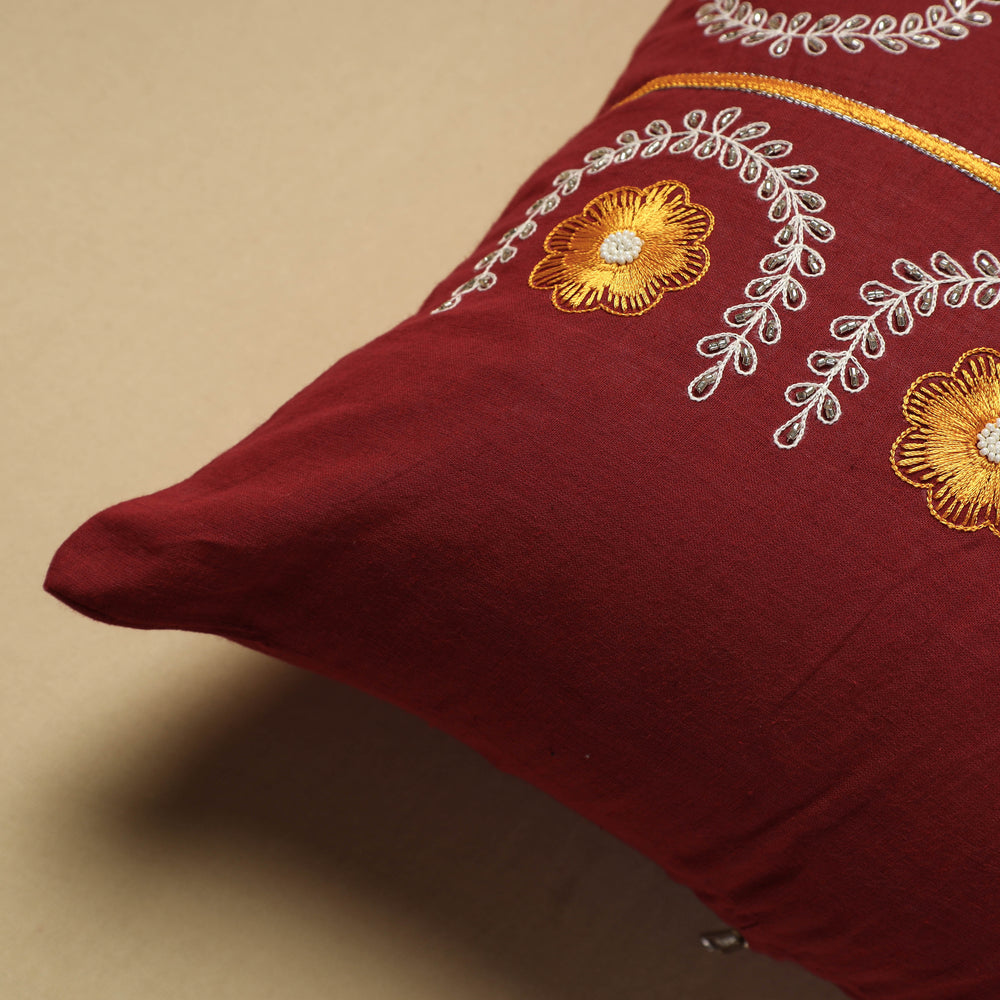 Embroidery Cotton Cushion Cover 