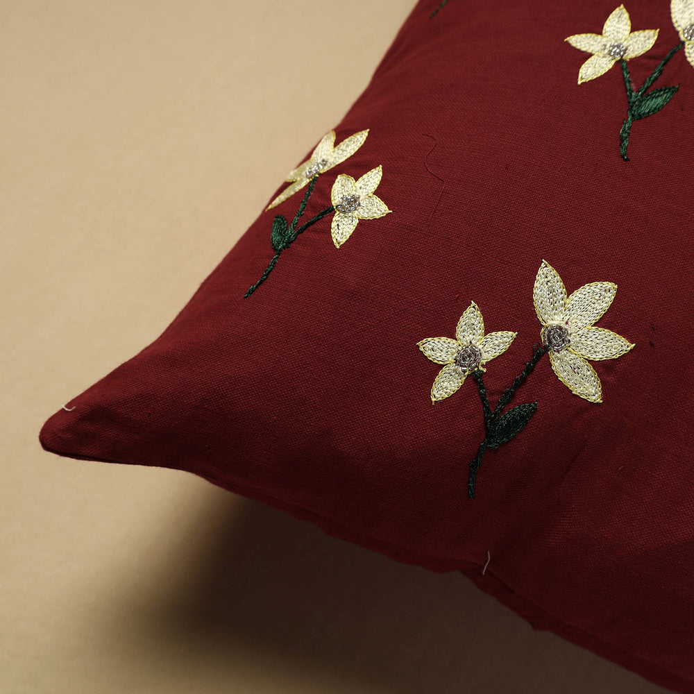 Embroidery Cotton Cushion Cover 