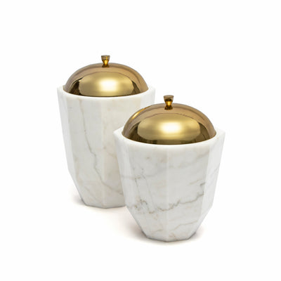 Facet Canisters - Set Of Two