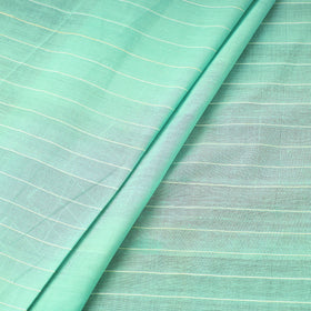 Green Pure Handloom Godavari Checks Cotton Fabric 
